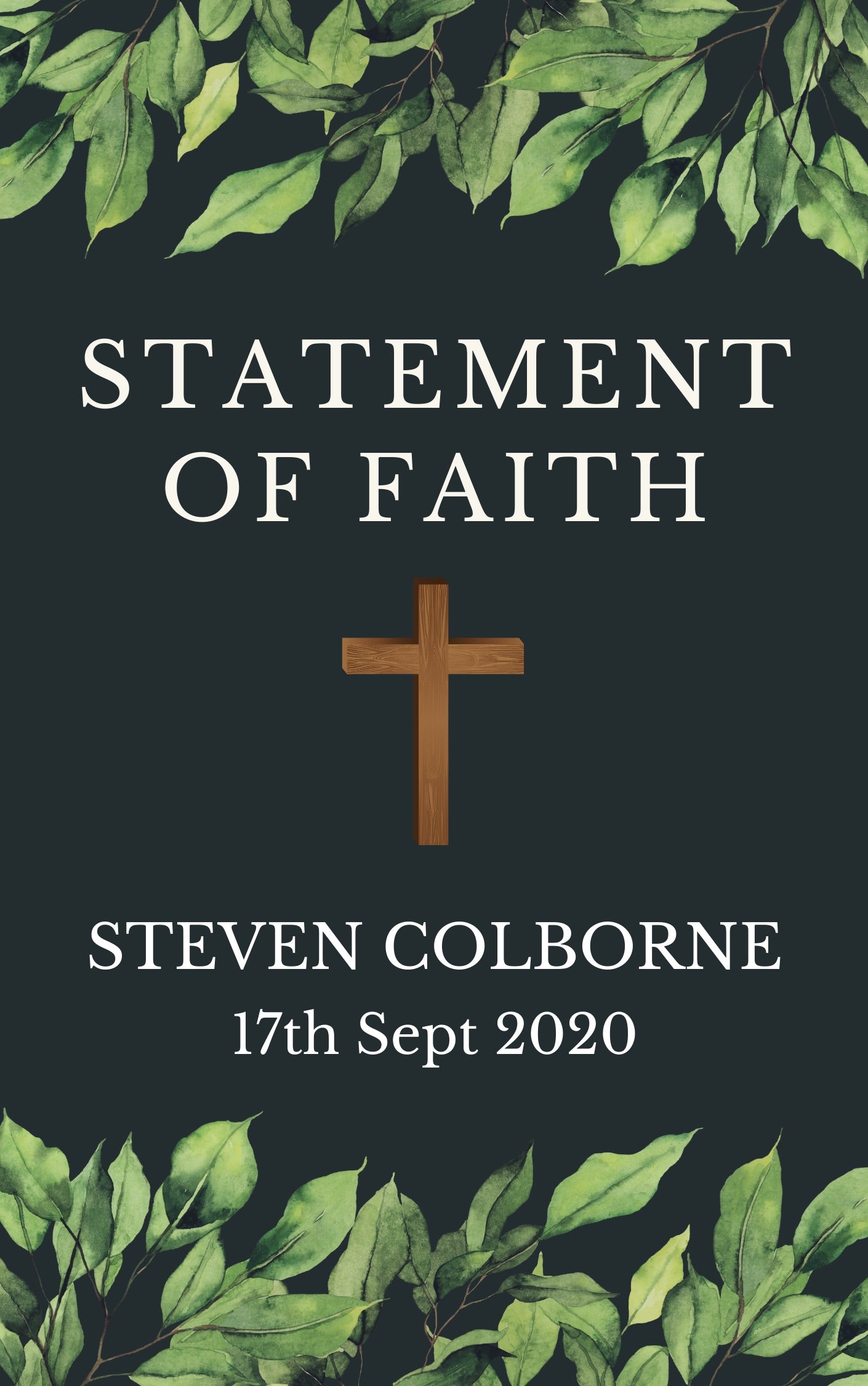 Statement of Faith: 17th September 2020 (eBook)